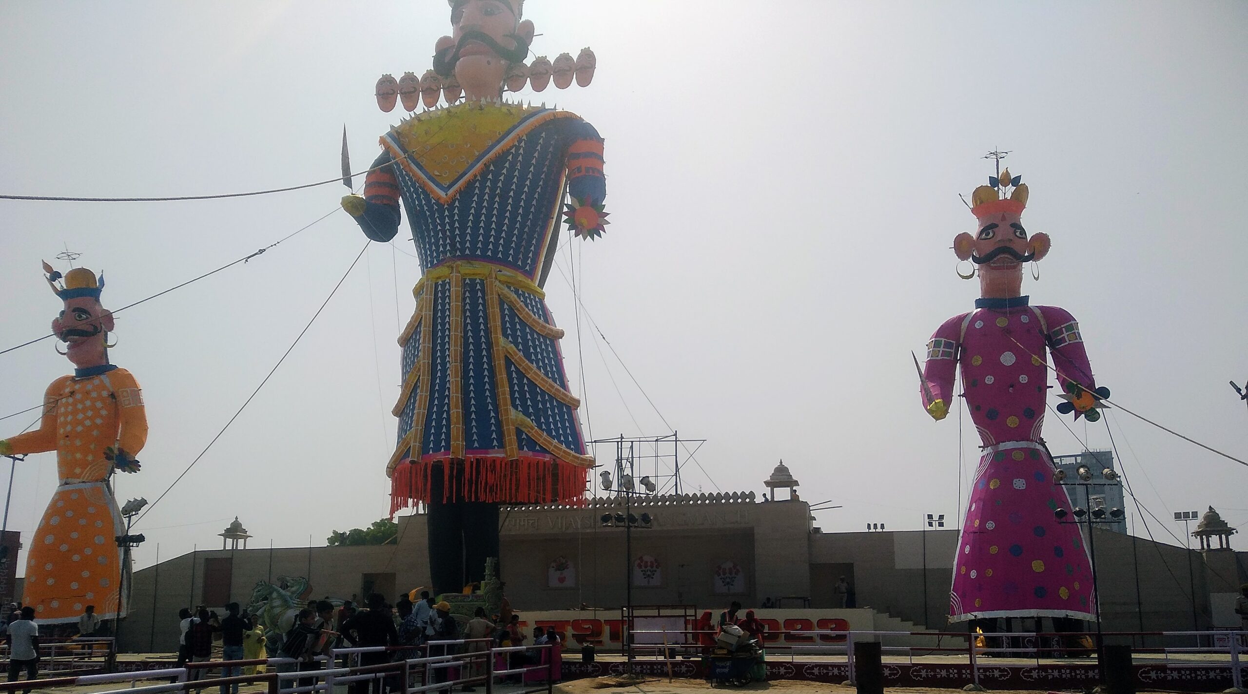 Kota Dussehra Mela 2023: Ravana's effigy stands firm in the Mela Ground. - INFORMATION SITE