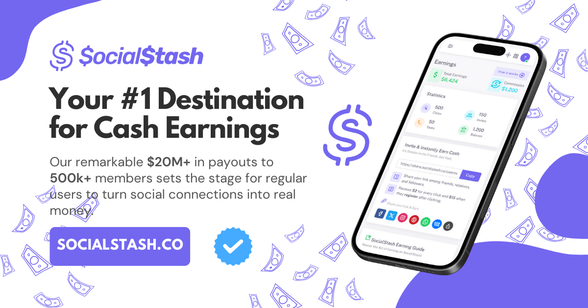 SocialStash - Your #1 Destination for Cash Earnings