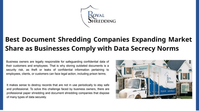 Best Document Shredding Companies Expanding Market Share as Businesses Comply with Data Secrecy Norms | PPTX