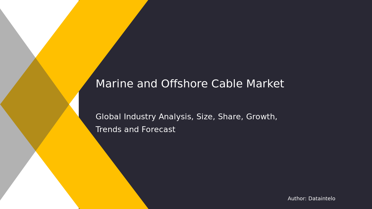 Marine and Offshore Cable Market Report | Global Forecast From 2025 To 2033
