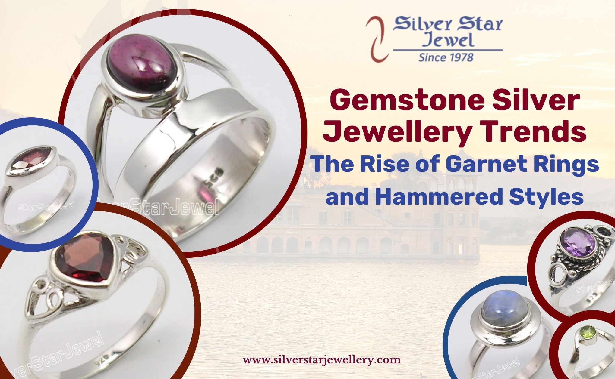 Gemstone Silver Jewellery Trends: The Rise of Garnet Rings and Hammered Styles