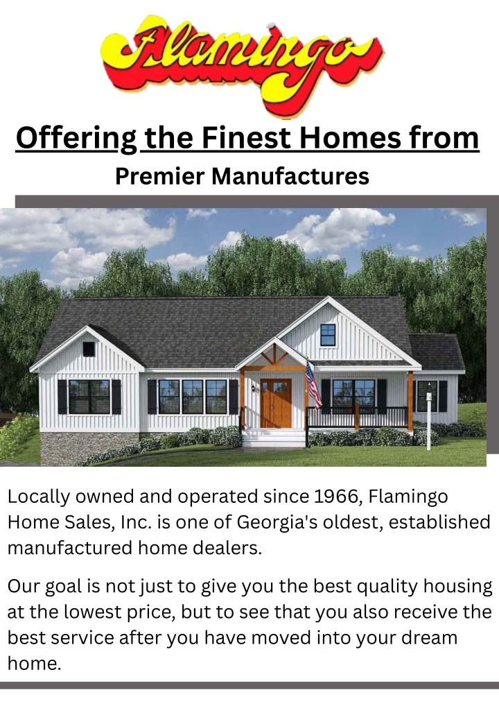 PPT - Acquire best Manufactured Homes in Georgia by Working with Best Home Dealers PowerPoint Presentation - ID:14506540