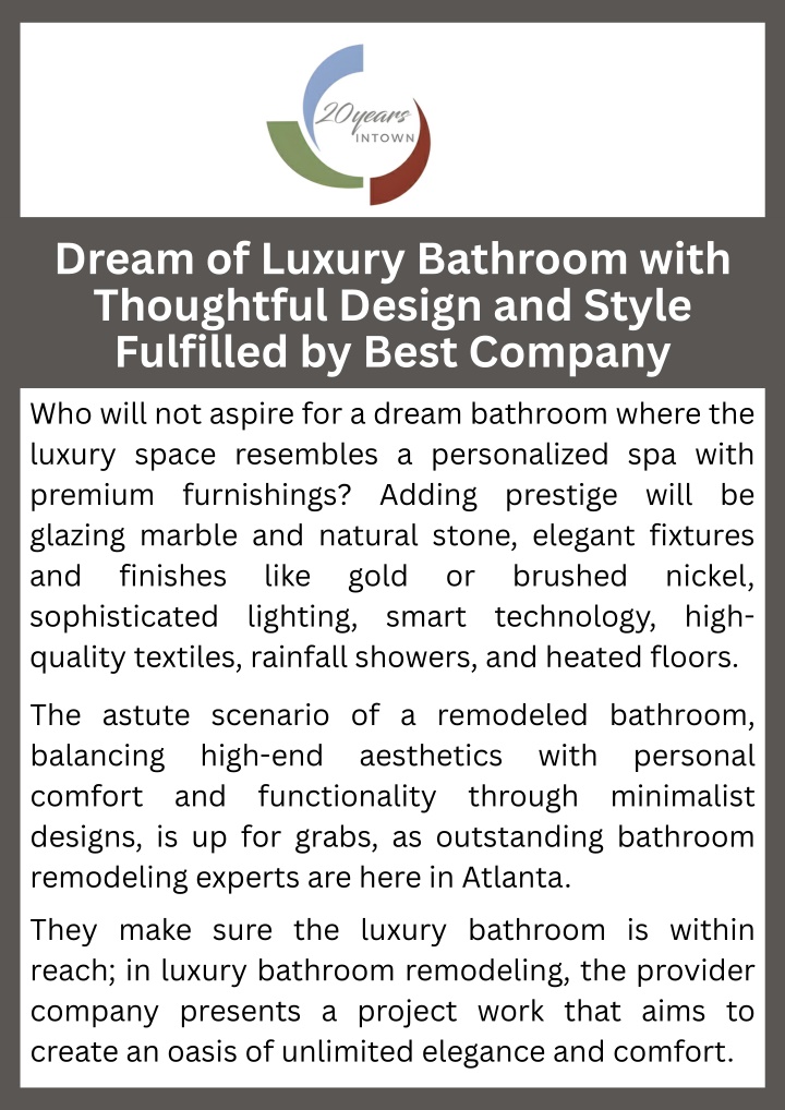 PPT - Dream of Luxury Bathroom with Thoughtful Design and Style Fulfilled by Best Company PowerPoint Presentation - ID:14540113