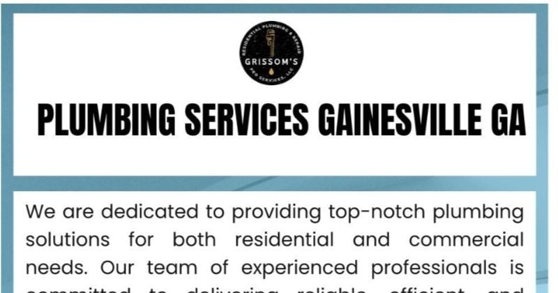 Plumbing Services Gainesville GA