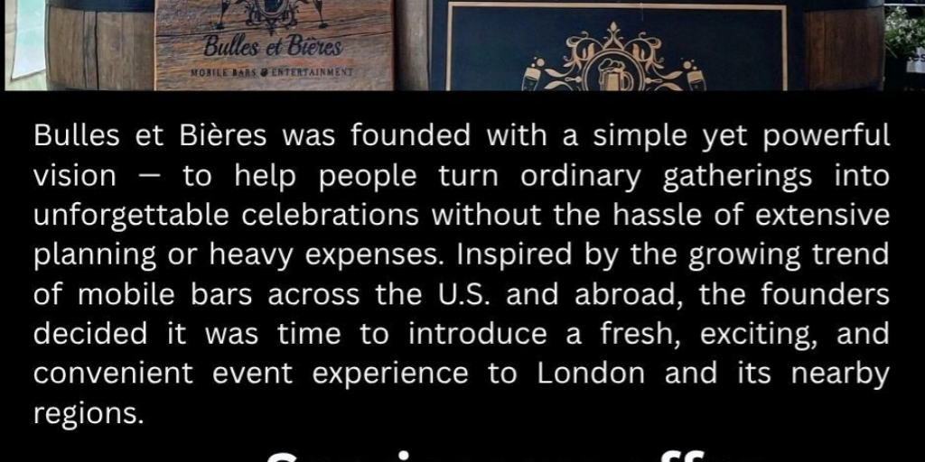 Mobile Bartending Services by Bulles ET Bières Entertainment Inc - Infogram