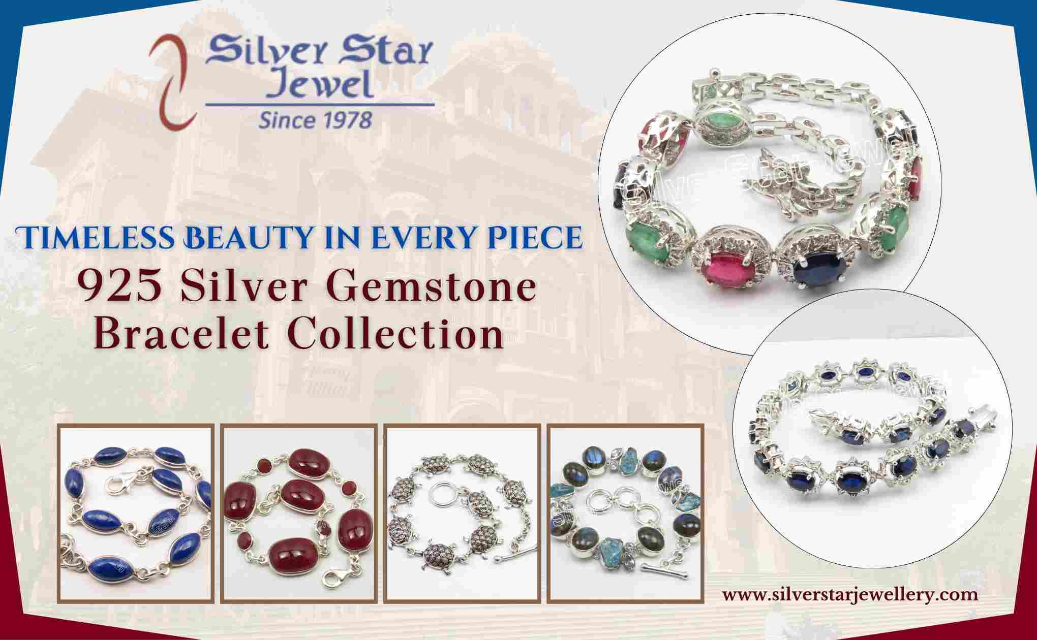 Timeless Beauty in Every Piece: 925 Silver Gemstone Bracelet Collection