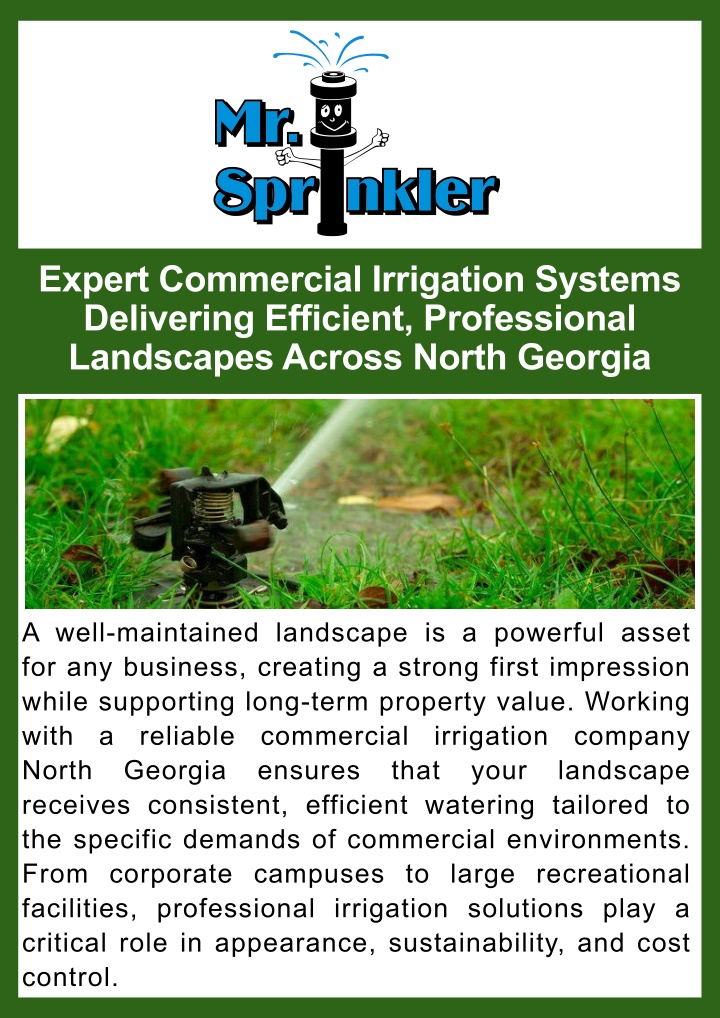 PPT - Expert Commercial Irrigation Systems Delivering Efficient, Professional Landscapes Across North Georgia PowerPoint Presentation - ID:14718043