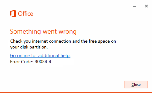 Quick Steps to Fix Error Code 30034-4 in Microsoft Office
