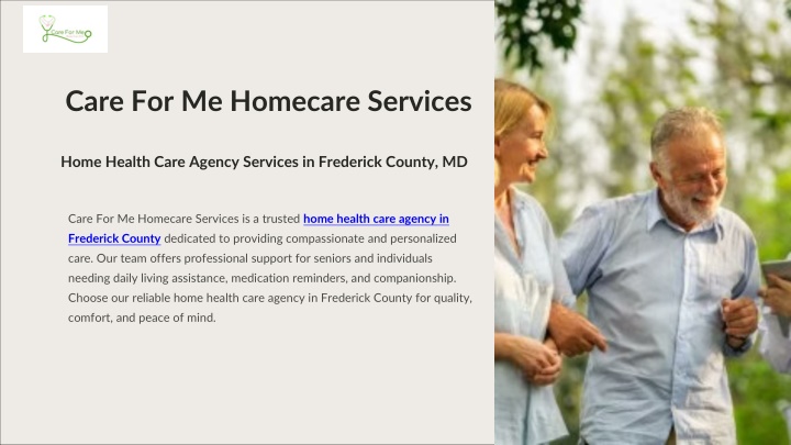 PPT - Home Health Care Agency Services in Frederick County MD PowerPoint Presentation - ID:14689355