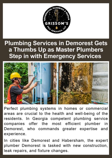 Plumbing Services in Demorest Gets a Thumbs Up as Master Plumbers Step in with Emergency Services .pdf
