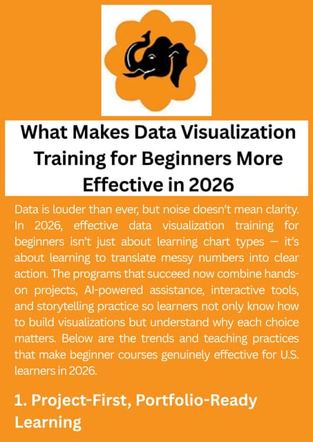 What Makes Data Visualization Training for Beginners More Effective in 2026 | PDF
