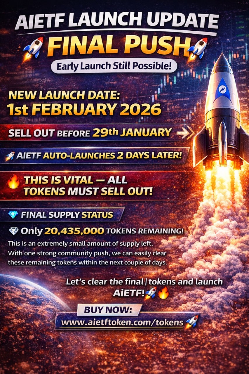 idibaliban75 - ? AIETF LAUNCH UPDATE – FINAL PUSH   We want...