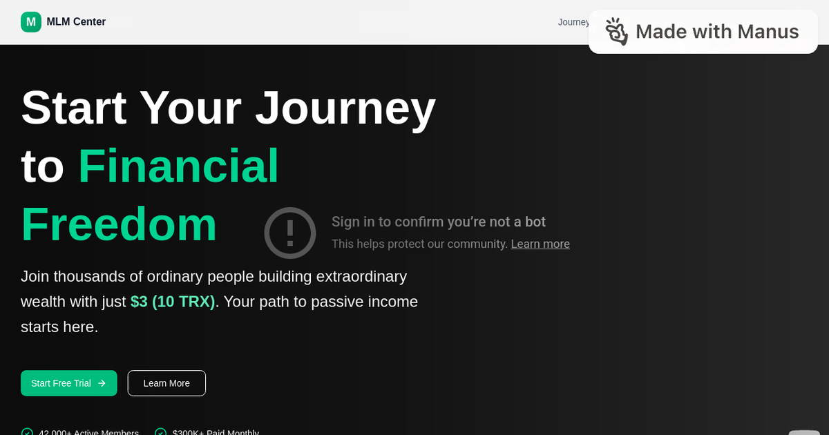 MLM Center - Financial Freedom Journey